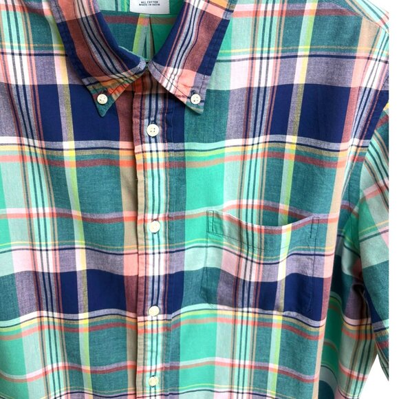 Brooks Brothers 1818 Regent Cotton Madras Original Polo Short Sleeve Shirt - Picture 6 of 9